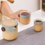 Travel Tea Set Outdoor Ceramic Teapot Teacup Gift Souvenir 18
