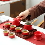 Travel Tea Set Outdoor Ceramic Teapot Teacup Gift Souvenir 1