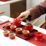 Travel Tea Set Outdoor Ceramic Teapot Teacup Gift Souvenir 1