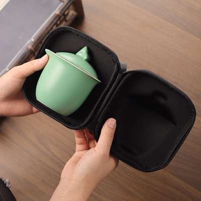 Travel Tea Set Outdoor Ceramic Teapot Teacup Gift Souvenir 2 02