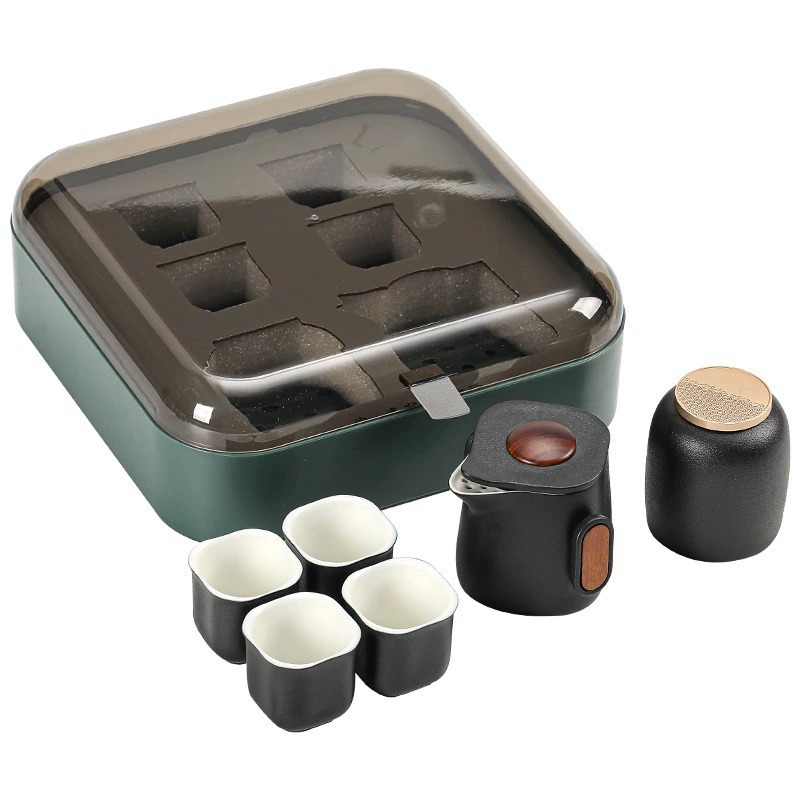 Travel Tea Set Outdoor Ceramic Teapot Teacup Gift Souvenir 4