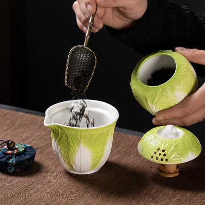 Travel Tea Set Outdoor Ceramic Teapot Teacup Gift Souvenir 5 02