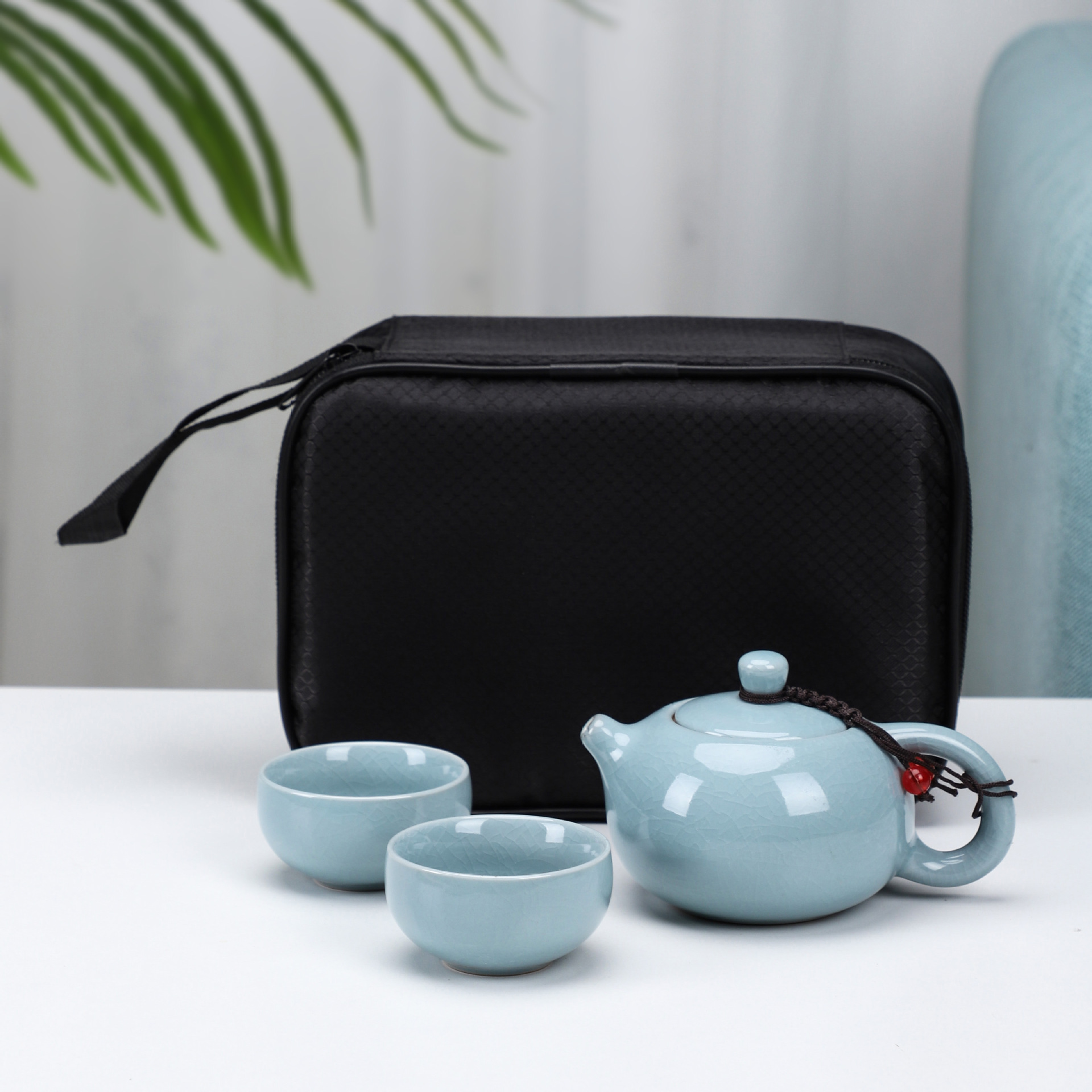 Travel Tea Set Outdoor Ceramic Teapot Teacup Gift Souvenir 8