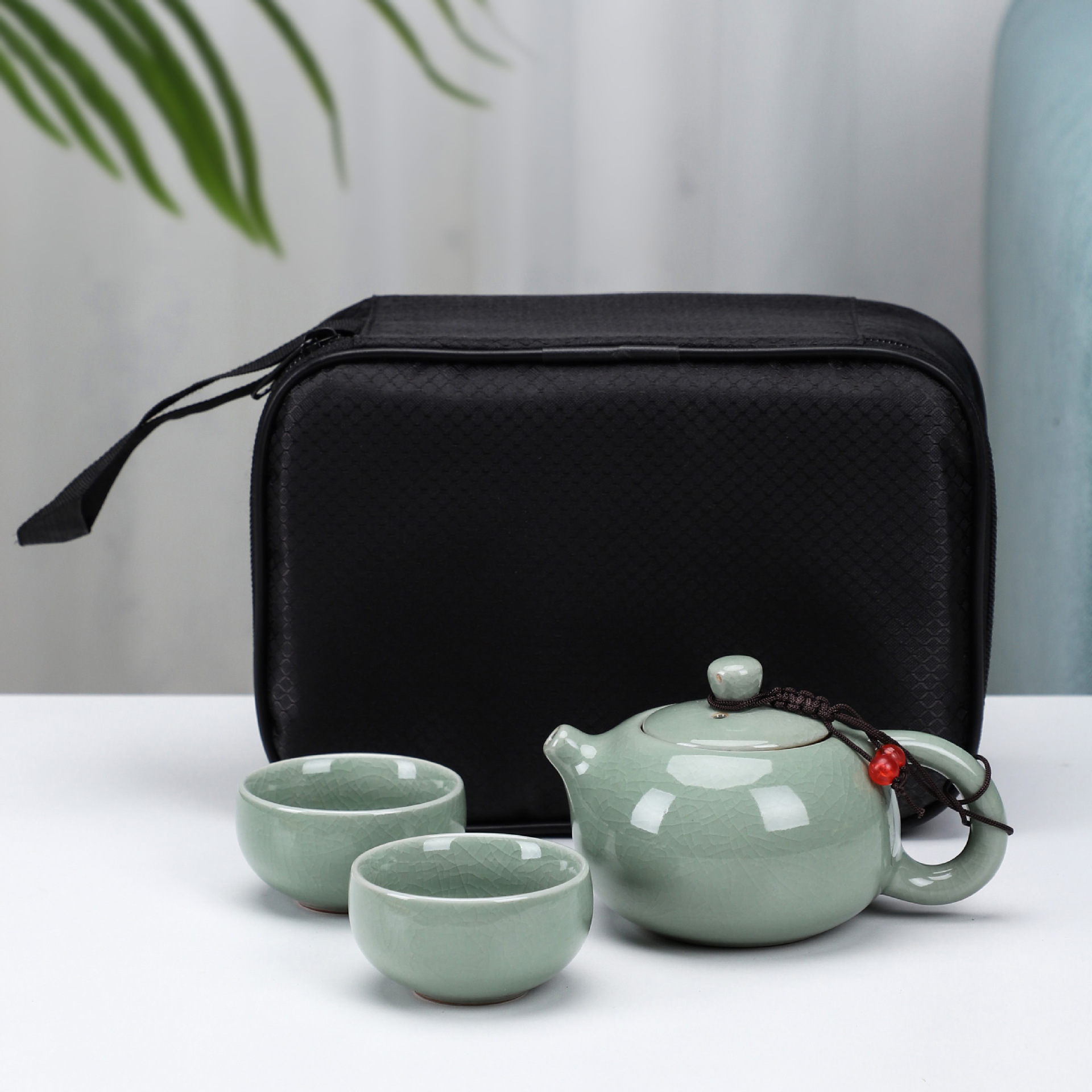 Travel Tea Set Outdoor Ceramic Teapot Teacup Gift Souvenir 8