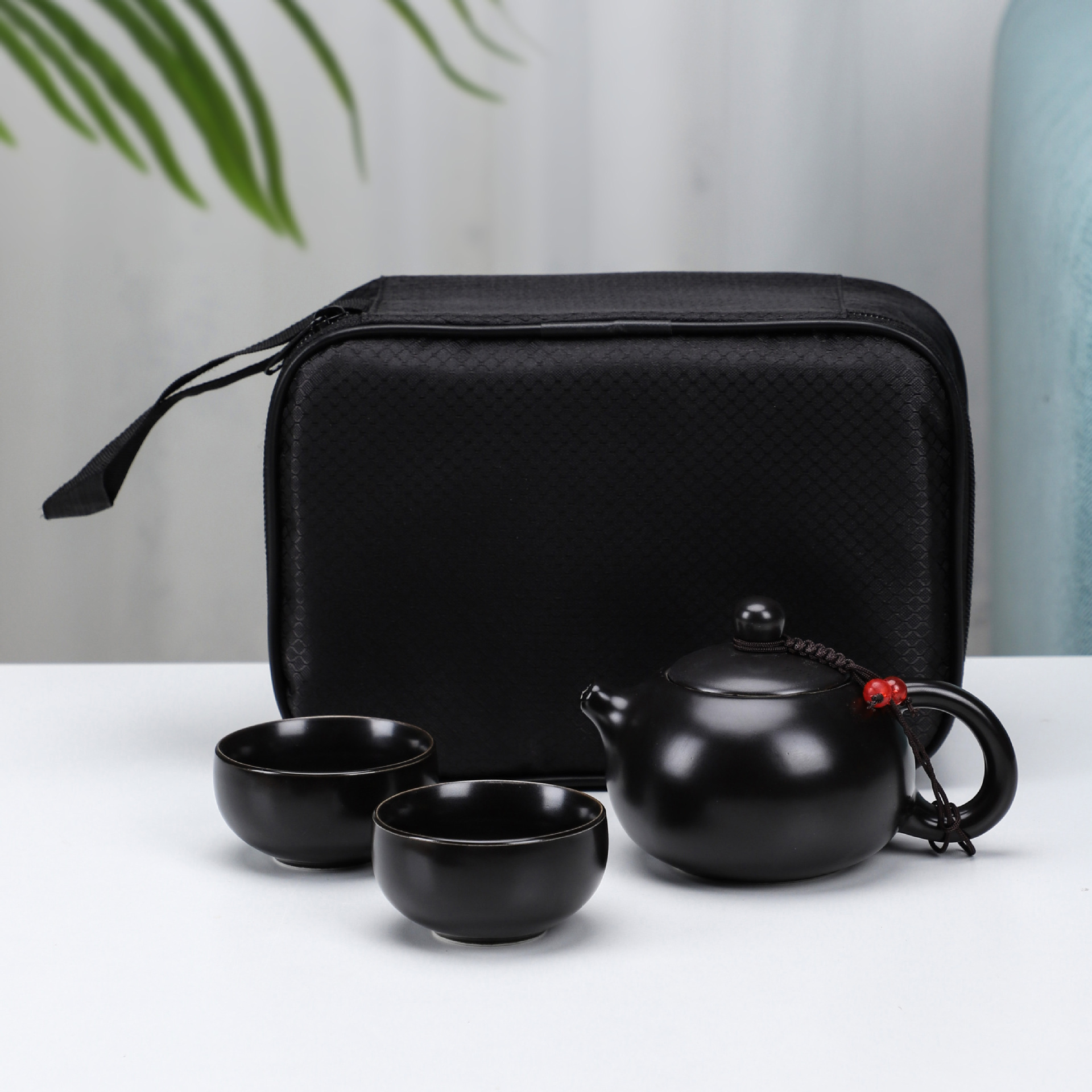 Travel Tea Set Outdoor Ceramic Teapot Teacup Gift Souvenir 8