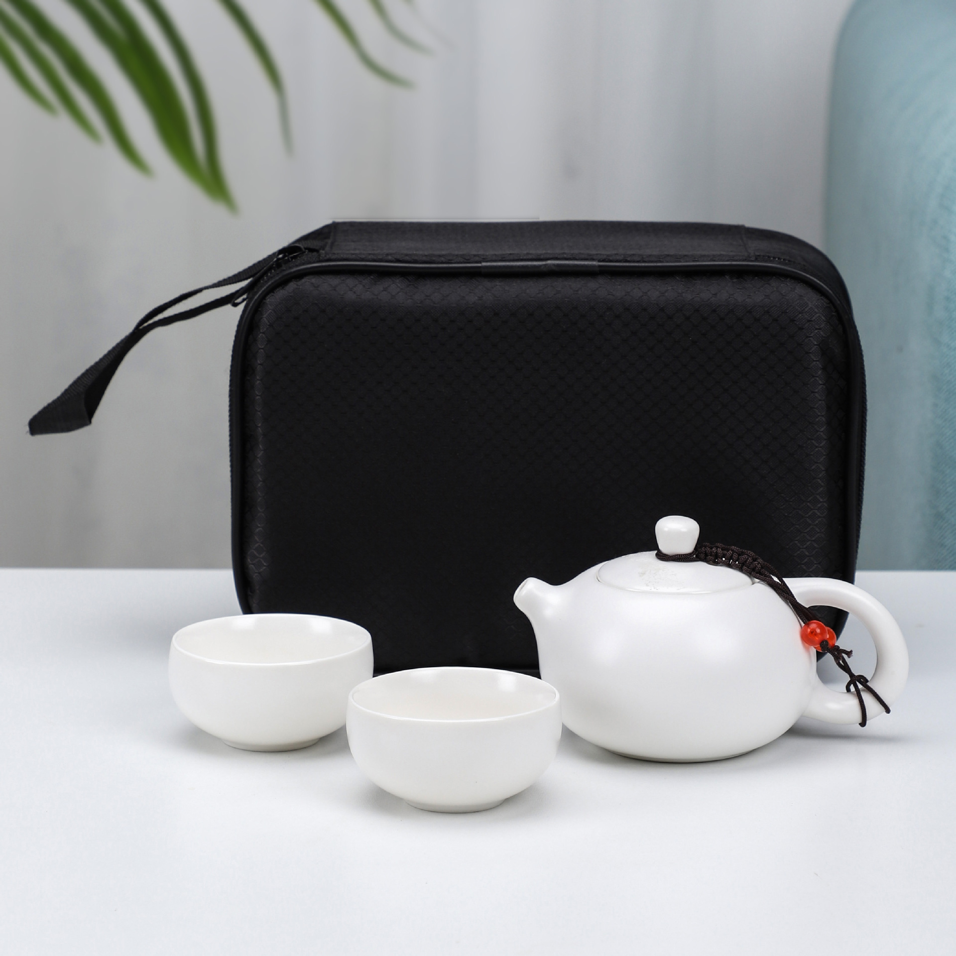 Travel Tea Set Outdoor Ceramic Teapot Teacup Gift Souvenir 8