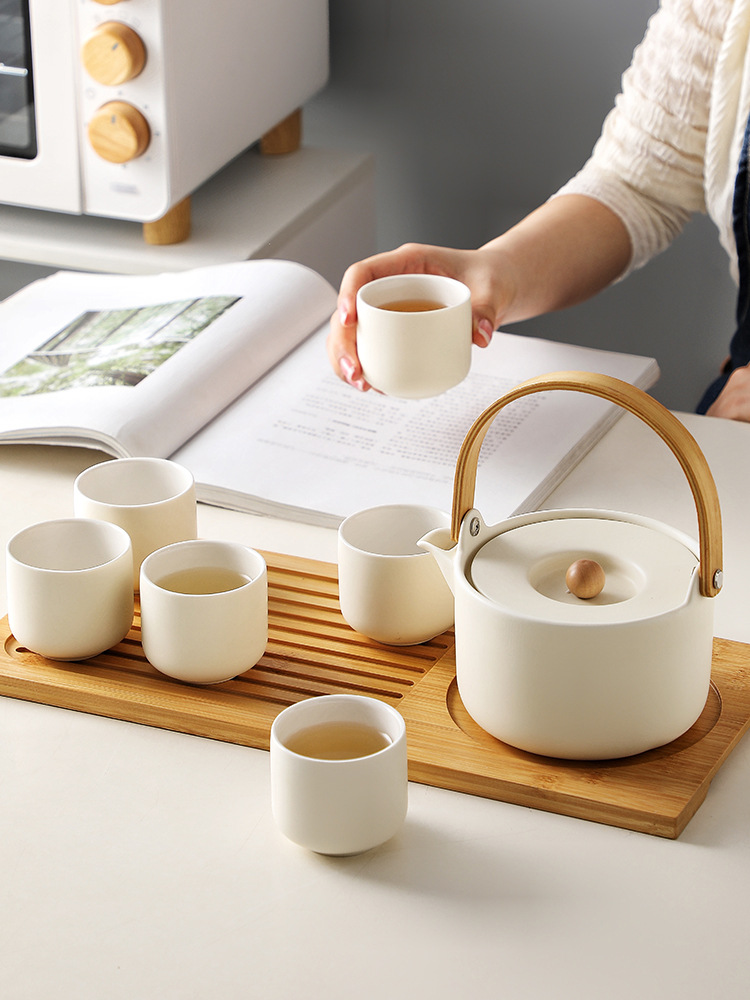 Travel Tea Set Outdoor Ceramic Teapot Teacup Gift Souvenir 19