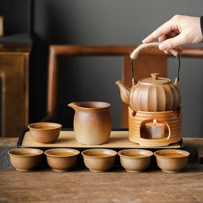 Travel Tea Set Outdoor Ceramic Teapot Teacup Gift Souvenir 20 02