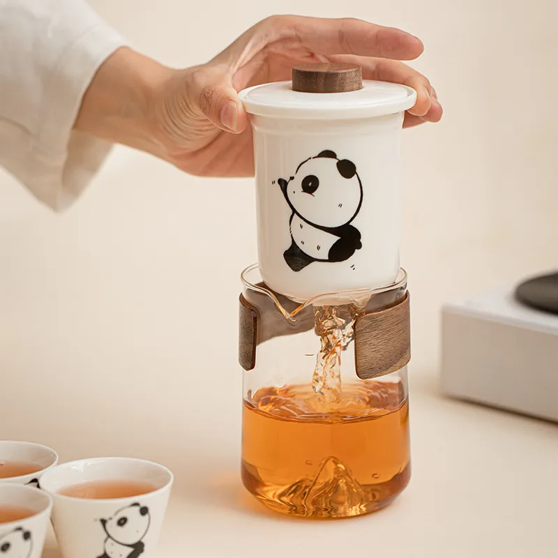 Travel Tea Set Outdoor Ceramic Teapot Teacup Gift Souvenir 22