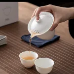 Travel Tea Set Outdoor Ceramic Teapot Teacup Gift Souvenir 23