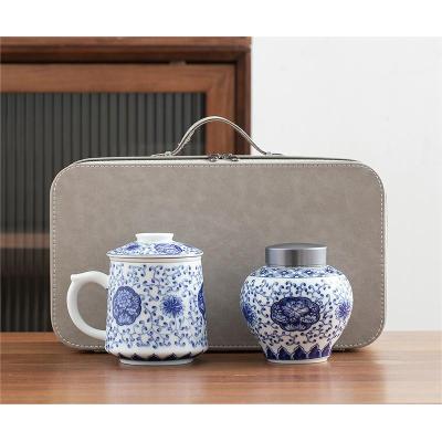 Travel Tea Set Outdoor Ceramic Teapot Teacup Gift Souvenir 26 01