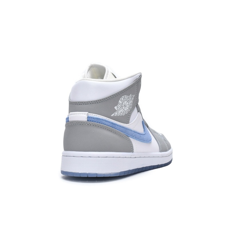 PK God Batch Air Jordan 1 Mid Wolf Grey Aluminum (W) BQ6472-105