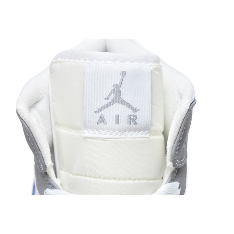 PK God Batch Air Jordan 1 Mid Wolf Grey Aluminum (W) BQ6472-105