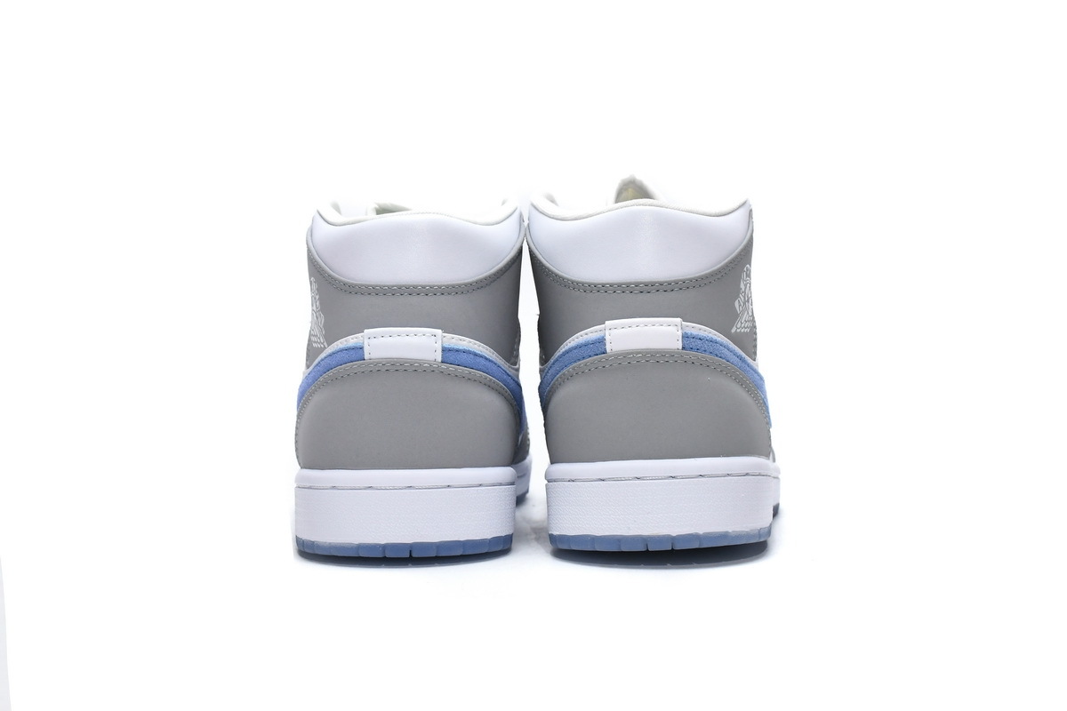 PK God Batch Air Jordan 1 Mid Wolf Grey Aluminum (W) BQ6472-105