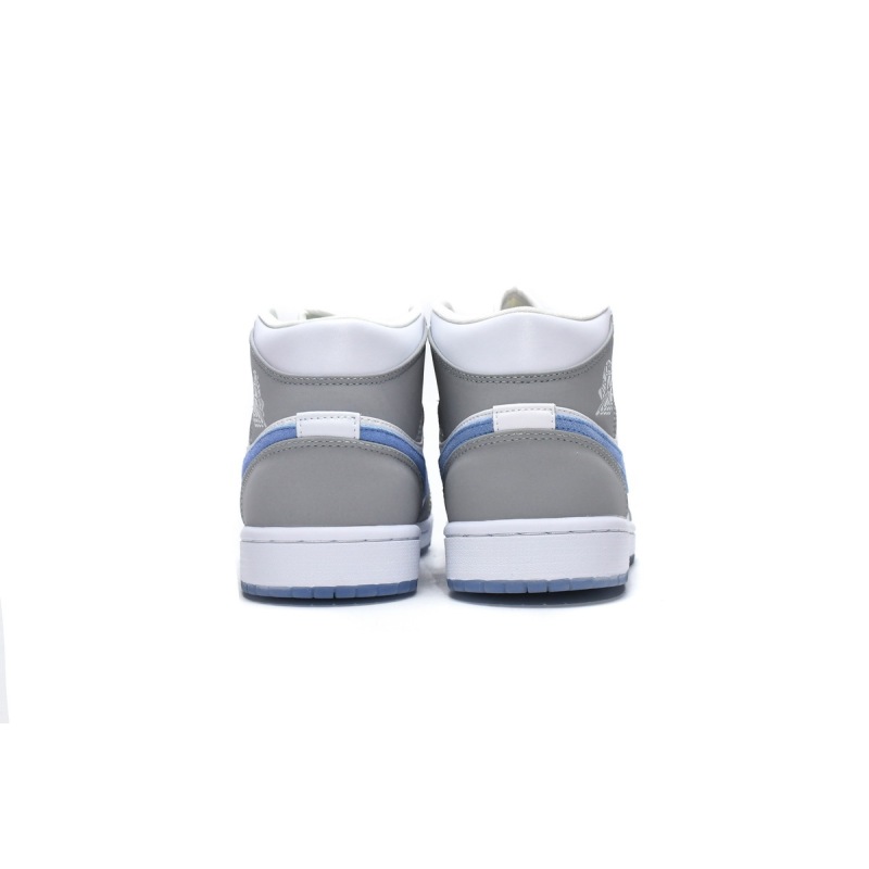 PK God Batch Air Jordan 1 Mid Wolf Grey Aluminum (W) BQ6472-105