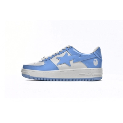 A Bathing Ape Bape Sta Low White Blue 1M70-191-001 01