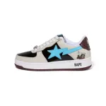 PK God Batch A Bathing Ape Sta X Marvel CREAM/BLACK/BLUE Fashion Skate Shoes 1I73-191-906