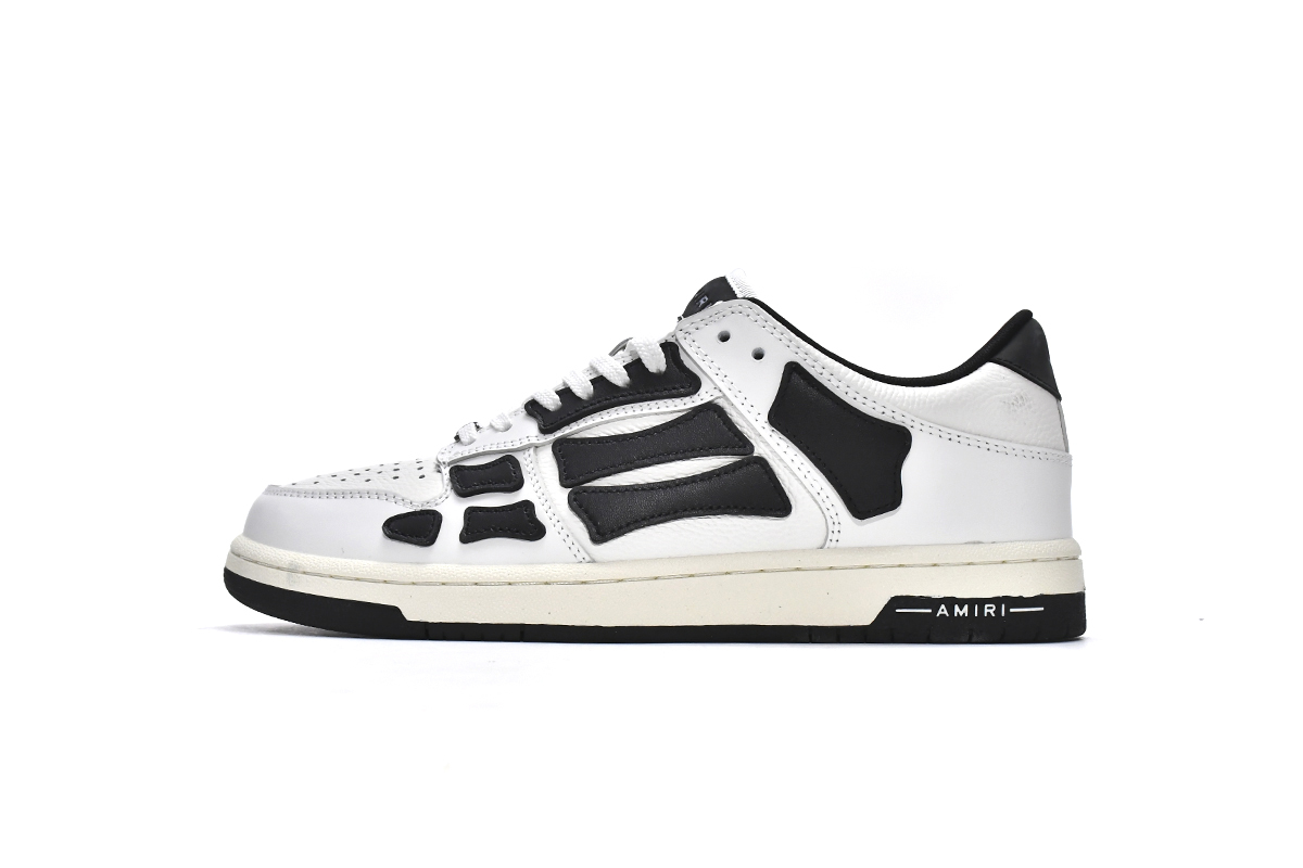 PK God Batch AMIRI Skel Top Low Whtie Black MFS003-111
