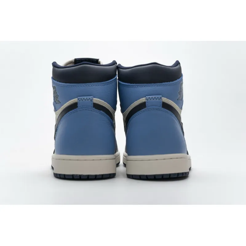ljr batch air jordan 1 retro high obsidian unc 555088-140
