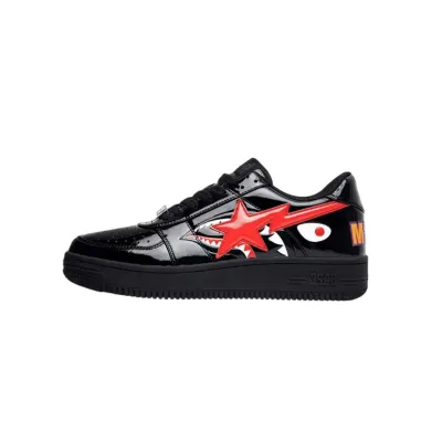 PK God Batch A Bathing Ape Bape Sta Low Shark Black 1H30-191-012-BLK 01