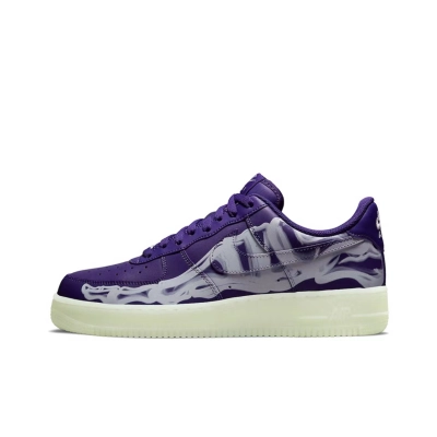 Nike Air Force 1 Low '07 QS Purple Skeleton Halloween CU8067-500 01