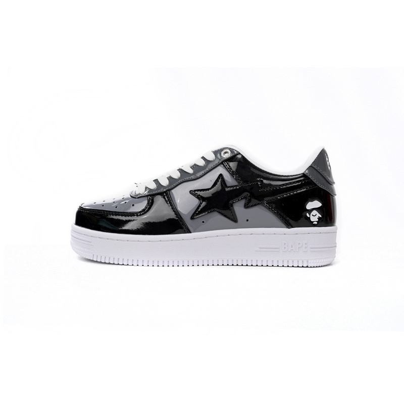 A Bathing Ape Bape Sta Low Black Grey Baolan 1H20 191 046