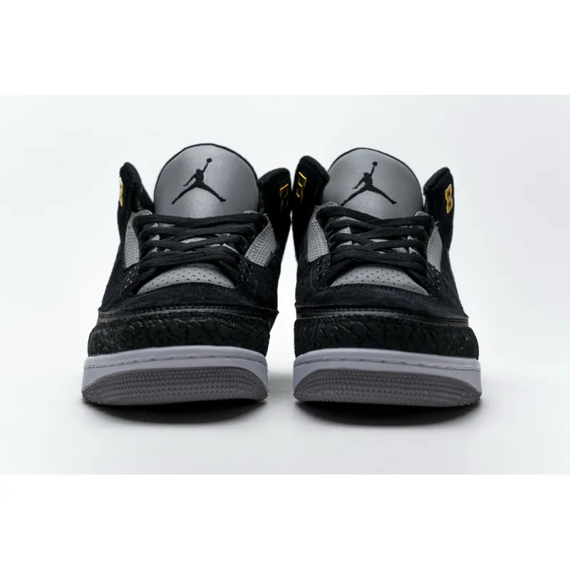 pk god batch air jordan 3 retro tinker black cement gold ck4348-007