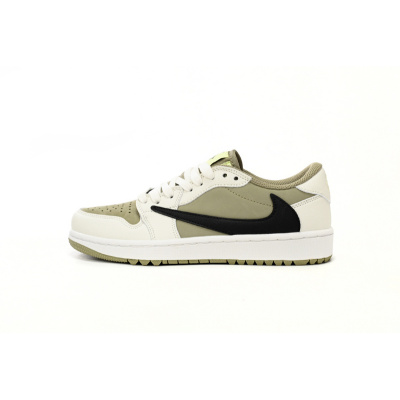 PK God Batch Travis Scott x Air Jordan 1 Low Golf Olive FZ3124-200 01