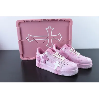 PK God Batch Chrome Hearts x Air Force 1 pink (Special shoe box) 01