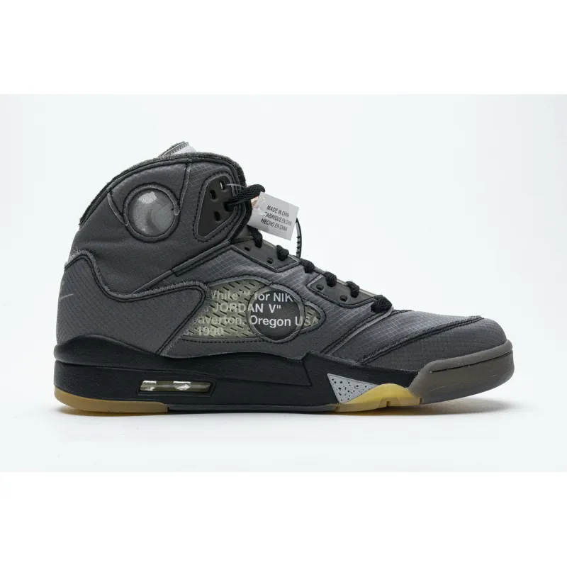 pk god batch air jordan 5 retro off-white black ct8480-001