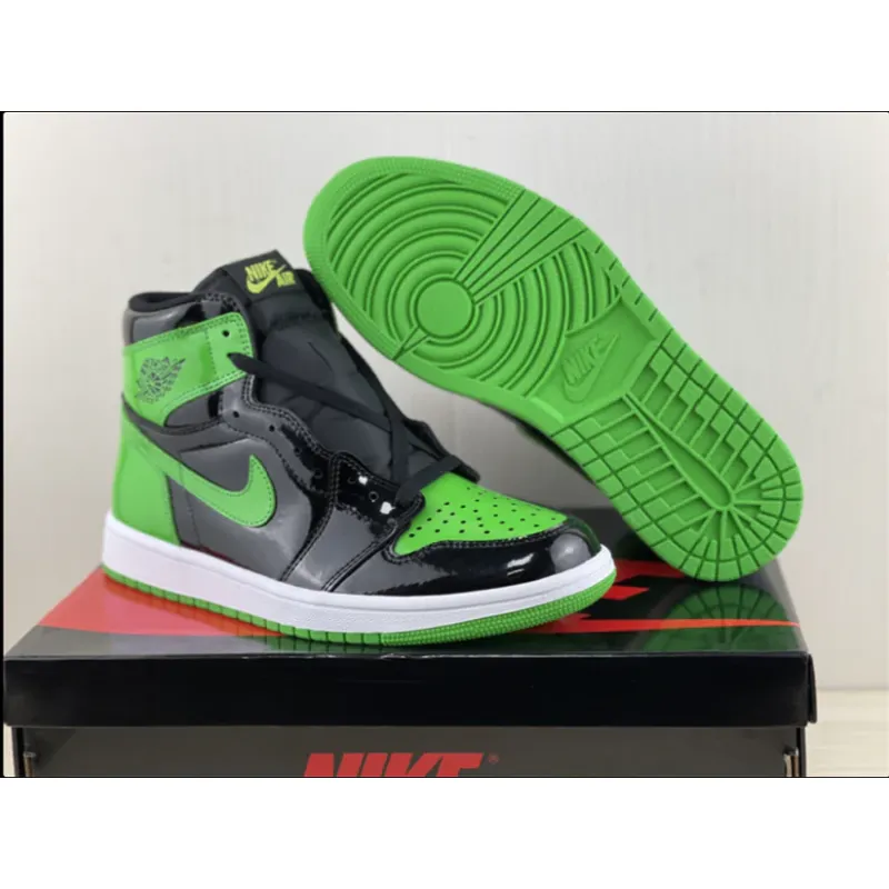 PK God Batch Air Jordan 1 high patent black green