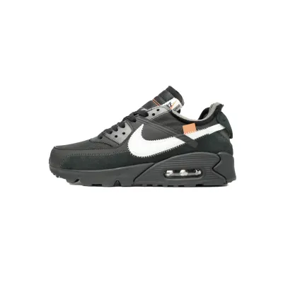 PK God Batch Nike Air Max 90 OFF-WHITE "All Black" AA7293-001 01