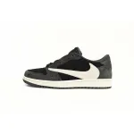 PK God Batch Travis Scott x Air Jordan 1 Low Black Grey Low Help DM7866-001