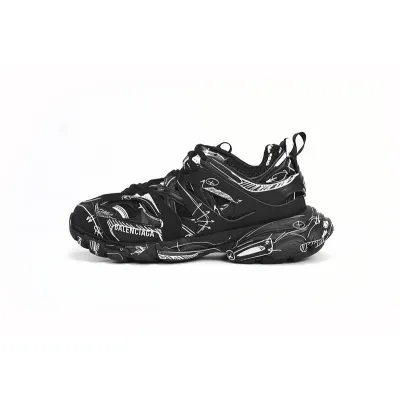 542023 W3SR2 2315 Balenciaga Tess S.Black Black-And-White Painting 01