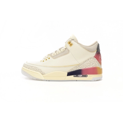 PK God Batch  Balvin x Air Jordan 3 White Blue Red FN0344-901 01