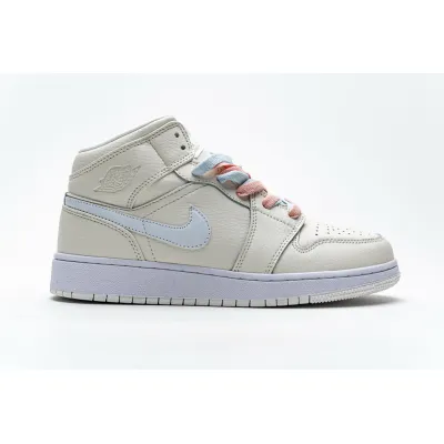 PKstockx Air Jordan 1 Mid Multi-Color Swoosh Phantom (GS) 555112-035 02