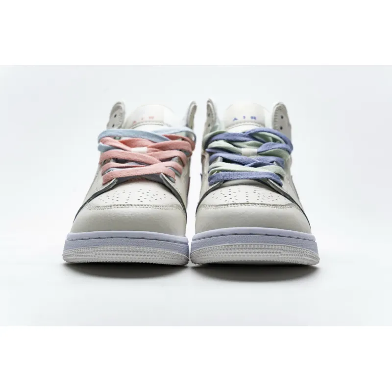 pkstockx air jordan 1 mid multi-color swoosh phantom (gs) 555112-035
