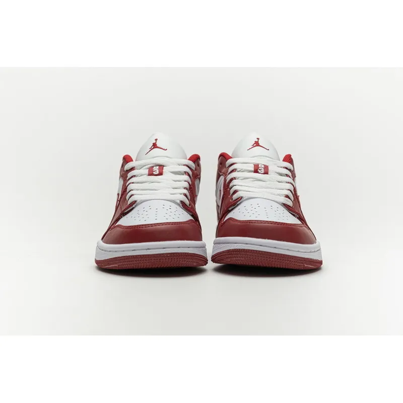 pkstockx air jordan 1 low gym red white 553558-611
