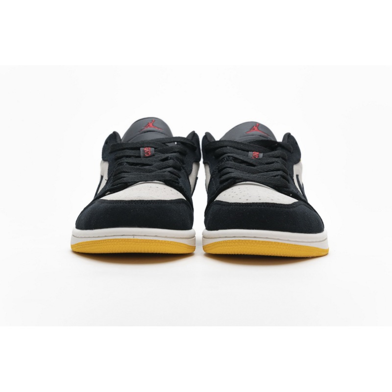 PKstockx Air Jordan 1 Low Sail University Gold Black 553558-127