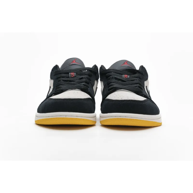 pkstockx air jordan 1 low sail university gold black 553558-127