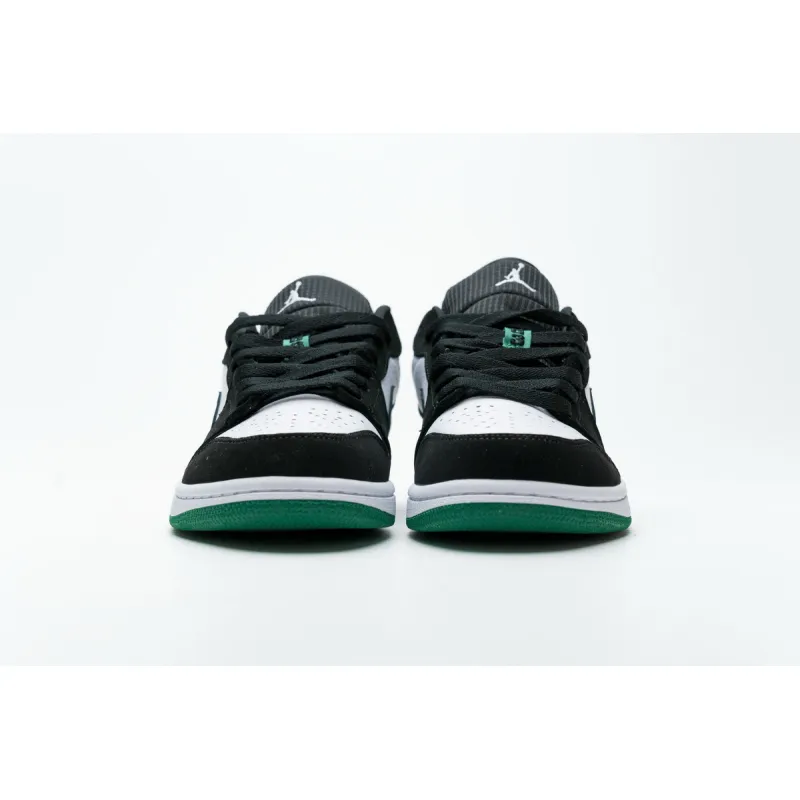 pkstockx air jordan 1 low white black mystic green 553558-113