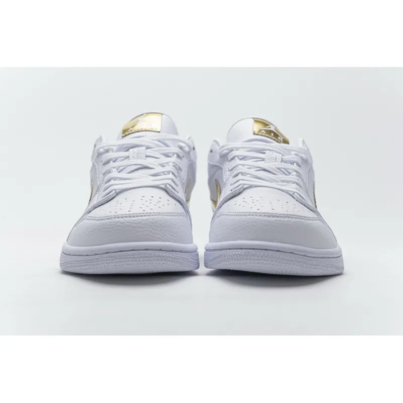 pkstockx air jordan 1 low white metallic gold (w) cz4776-100