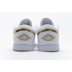 PKstockx Air Jordan 1 Low White Metallic Gold (W) CZ4776-100