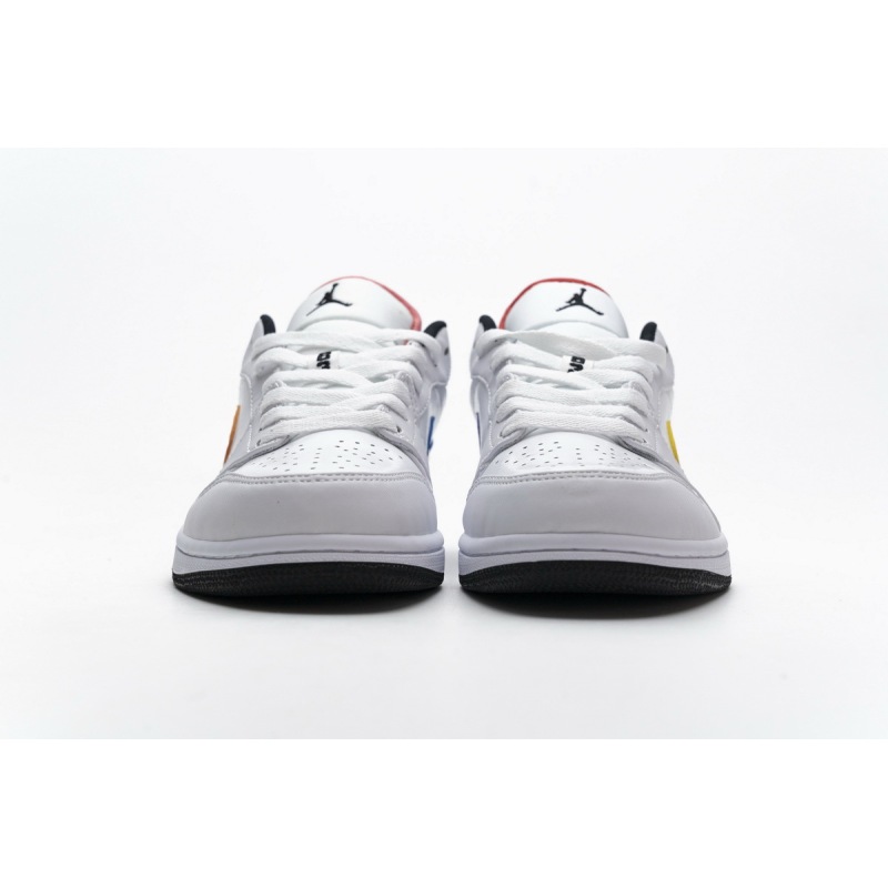 PKstockx Air Jordan 1 Low White Multi-Color CW7009-100 