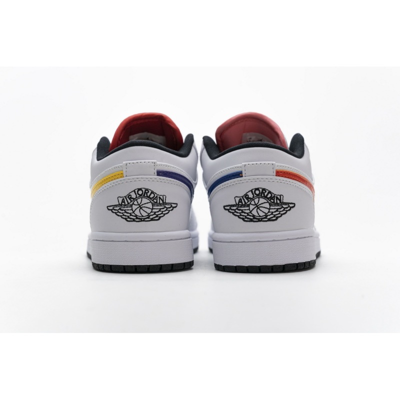 PKstockx Air Jordan 1 Low White Multi-Color CW7009-100 