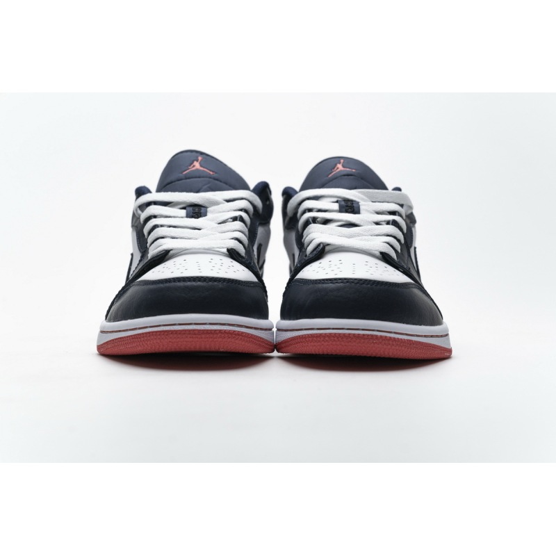 PKstockx Air Jordan 1 Low Obsidian Ember Glow  553558-481 