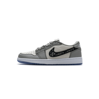PK God Batch Dior x Air Jordan 1 Low Wolf Grey CN8608-002 01