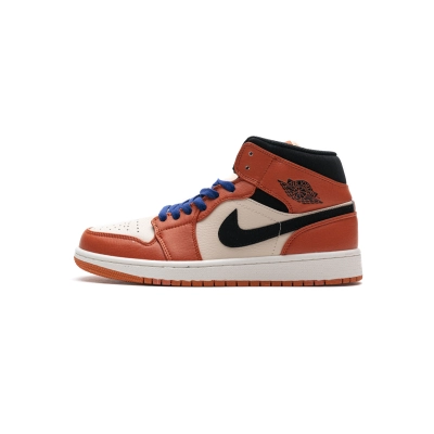 PKstockx Air Jordan 1 Mid Team Orange Black 852542-800  01