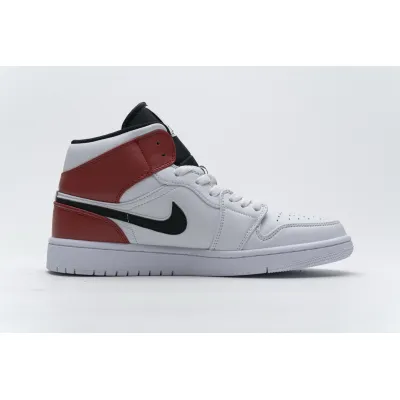 PKstockx Air Jordan 1 Mid White Black Gym Red 554724-116 02
