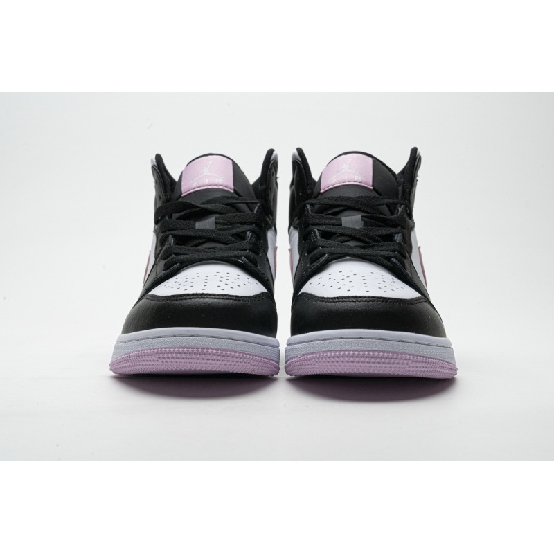 PKstockx Air Jordan 1 Mid White Black Light Arctic Pink (GS) 555112-103